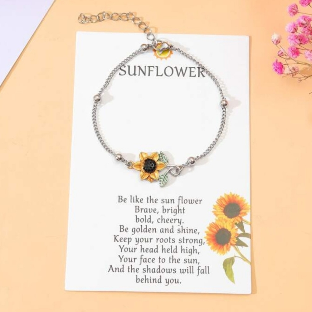 NWT Sunflower Silver-tone Bracelet